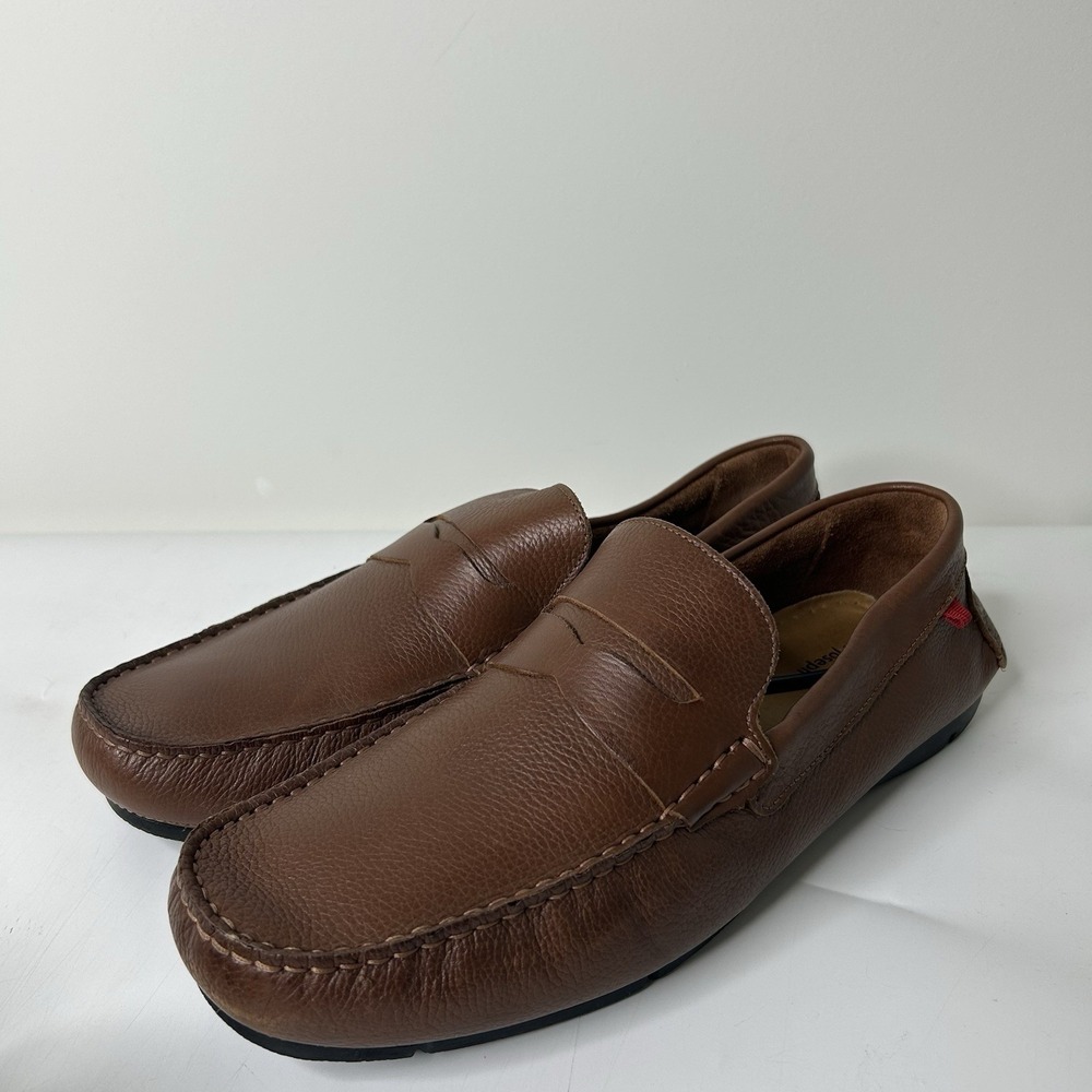 Marc Joseph New York Men's 11 Shoes Brown Leather Slip On Casual Driving Loafer